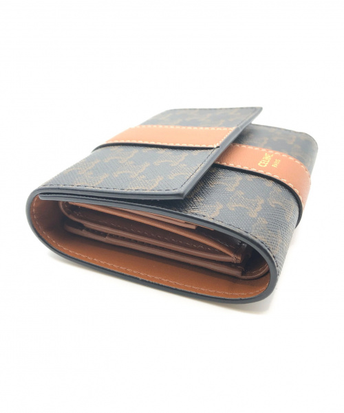 CELINE（セリーヌ）CELINE (セリーヌ) スモールトリフォールドウォレット サイズ:- トリオンフキャンバスの古着・服飾アイテム