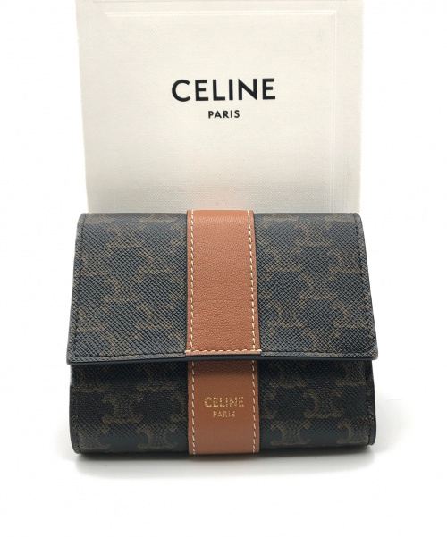 CELINE（セリーヌ）CELINE (セリーヌ) スモールトリフォールドウォレット サイズ:- トリオンフキャンバスの古着・服飾アイテム