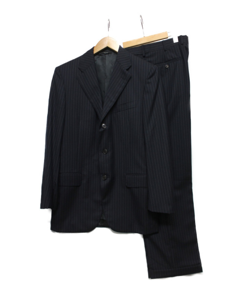 HERMES（エルメス）HERMES (エルメス) ストライプ3Bスーツ ネイビー サイズ:46の古着・服飾アイテム