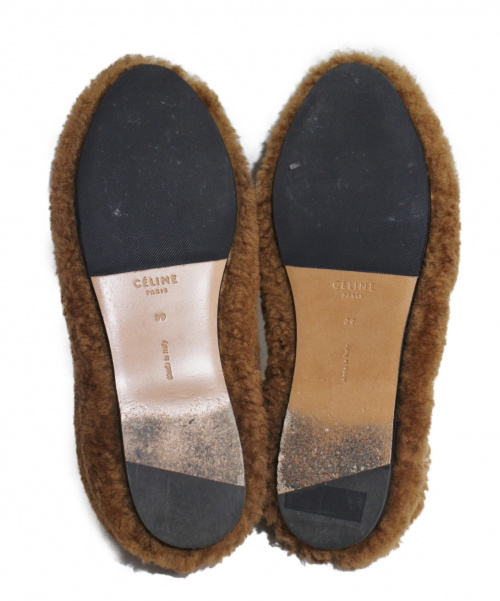 CELINE（セリーヌ）CELINE (セリーヌ) 18AW Cosy Slipper ブラウン サイズ:39の古着・服飾アイテム