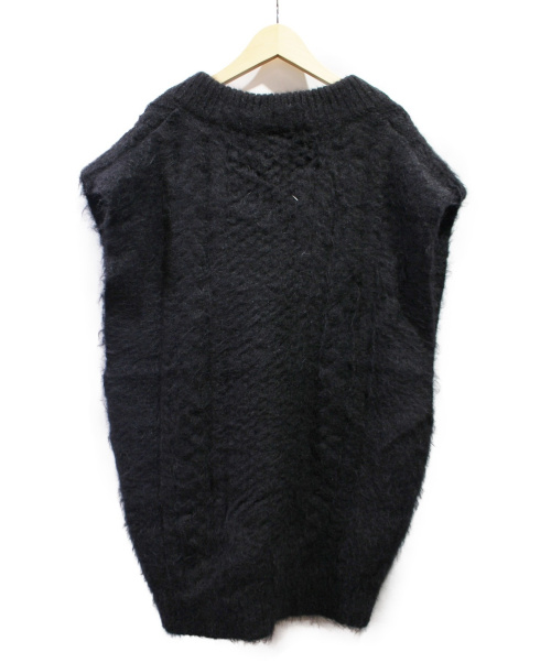 Maison Margiela（メゾンマルジェラ）Maison Margiela (メゾンマルジェラ) アルパカ混モヘヤニットベスト ブラック サイズ:S 未使用品の古着・服飾アイテム