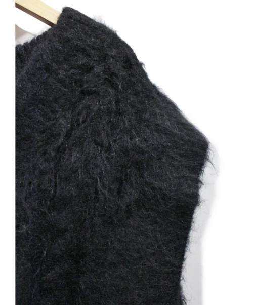 Maison Margiela（メゾンマルジェラ）Maison Margiela (メゾンマルジェラ) アルパカ混モヘヤニットベスト ブラック サイズ:S 未使用品の古着・服飾アイテム