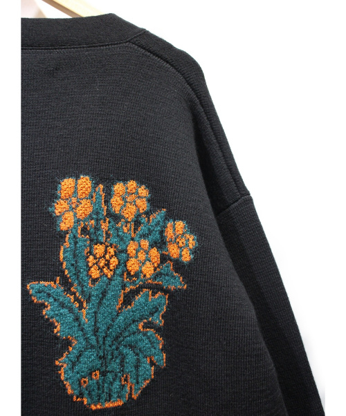LOEWE（ロエベ）LOEWE (ロエベ) ×William Morris ロングカーディガン ブラック サイズ:XSの古着・服飾アイテム