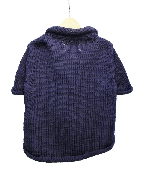 Maison Margiela（メゾンマルジェラ）Maison Margiela (メゾンマルジェラ) ローゲージ半袖ニット ネイビー サイズ:Sの古着・服飾アイテム