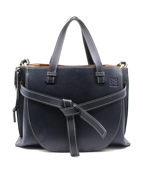 LOEWE（ロエベ）LOEWE (ロエベ) ゲートトップハンドル2WAYバッグ ネイビー サイズ:- 061825の古着・服飾アイテム