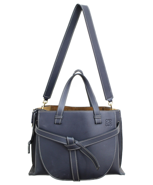 LOEWE（ロエベ）LOEWE (ロエベ) ゲートトップハンドル2WAYバッグ ネイビー サイズ:- 061825の古着・服飾アイテム