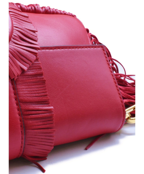 FENDI（フェンディ）FENDI (フェンディ) ナッパロゴフリンジバケット レッド サイズ:- 8BR600-A0Q3-129-10429の古着・服飾アイテム