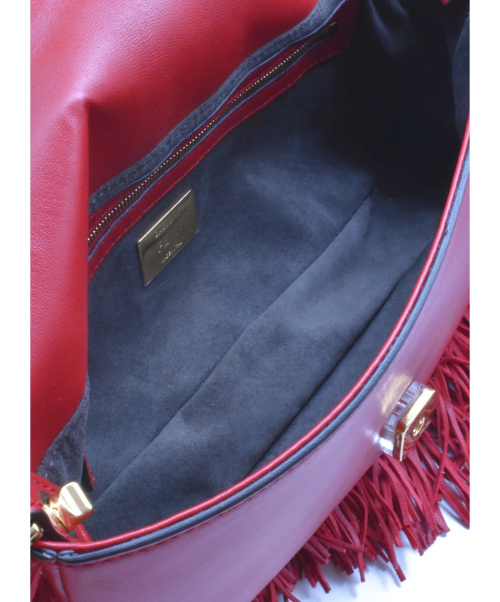 FENDI（フェンディ）FENDI (フェンディ) ナッパロゴフリンジバケット レッド サイズ:- 8BR600-A0Q3-129-10429の古着・服飾アイテム