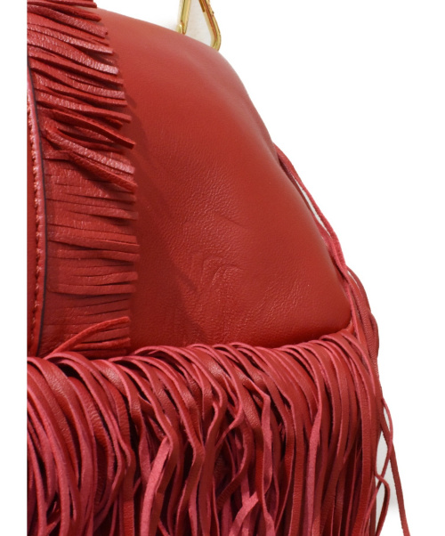 FENDI（フェンディ）FENDI (フェンディ) ナッパロゴフリンジバケット レッド サイズ:- 8BR600-A0Q3-129-10429の古着・服飾アイテム