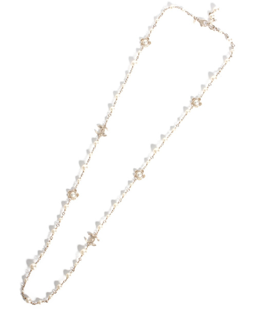 CHANEL（シャネル）CHANEL (シャネル) イミテーションパールフラワーネックレス サイズ:-の古着・服飾アイテム