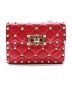 VALENTINO（バレンチノ）の古着「ロックスタッズショルダーウォレット」｜レッド