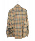 BURBERRY (バーバリー) ロゴチェックオーバーサイズシャツ ベージュ サイズ:L：37800円