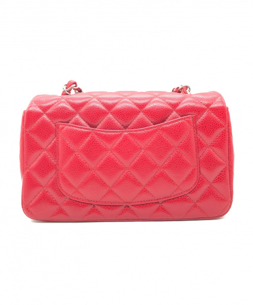 CHANEL（シャネル）CHANEL (シャネル) チェーンショルダーバッグ レッド サイズ:20 ミニマトラッセ20 キャビアスキンの古着・服飾アイテム