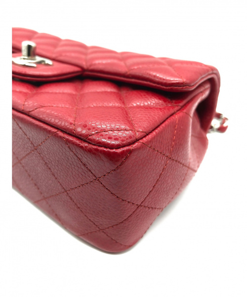 CHANEL（シャネル）CHANEL (シャネル) チェーンショルダーバッグ レッド サイズ:20 ミニマトラッセ20 キャビアスキンの古着・服飾アイテム