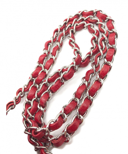 CHANEL（シャネル）CHANEL (シャネル) チェーンショルダーバッグ レッド サイズ:20 ミニマトラッセ20 キャビアスキンの古着・服飾アイテム