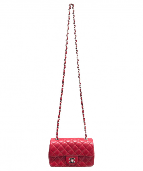 CHANEL（シャネル）CHANEL (シャネル) チェーンショルダーバッグ レッド サイズ:20 ミニマトラッセ20 キャビアスキンの古着・服飾アイテム