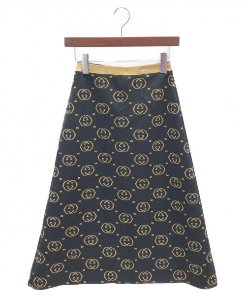 GUCCI（グッチ）GUCCI (グッチ) GGニットスカート ブラック サイズ:S 未使用品の古着・服飾アイテム