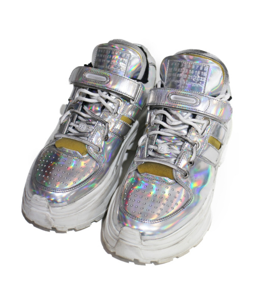 Maison Margiela（メゾンマルジェラ）Maison Margiela (メゾンマルジェラ) 19SS ロートップレトロフィットスニーカー シルバー サイズ:39 S39WS0037の古着・服飾アイテム