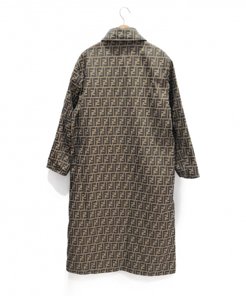 FENDI（フェンディ）FENDI (フェンディ) リバーシブルステンカラーコート ブラウン×ブラック サイズ:- ズッカ柄の古着・服飾アイテム