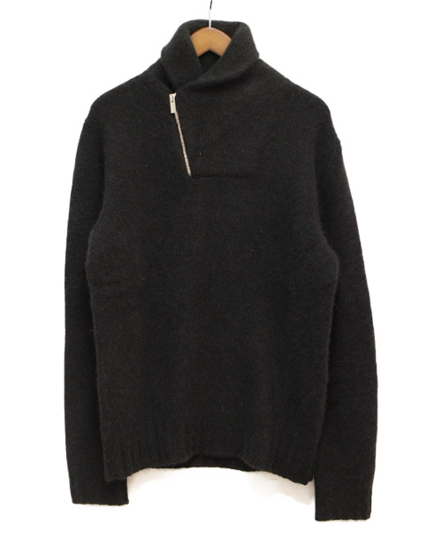 HERMES（エルメス）HERMES (エルメス) カシミヤショールカラーニット ブラック サイズ:Mの古着・服飾アイテム