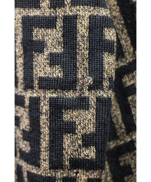 FENDI（フェンディ）FENDI (フェンディ) ズッカ柄ヴィンテージカーディガン ブラウン サイズ:40の古着・服飾アイテム