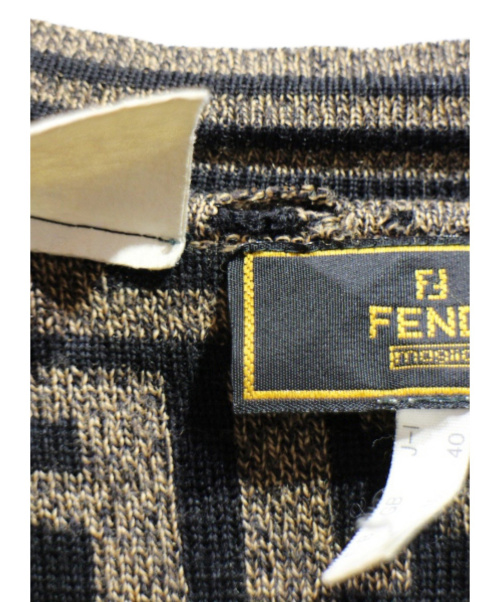 FENDI（フェンディ）FENDI (フェンディ) ズッカ柄ヴィンテージカーディガン ブラウン サイズ:40の古着・服飾アイテム