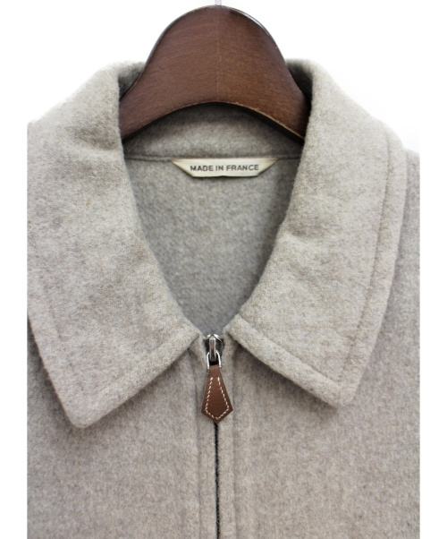HERMES（エルメス）HERMES (エルメス) カシミア混ジップアップジャケット ベージュ サイズ:50の古着・服飾アイテム