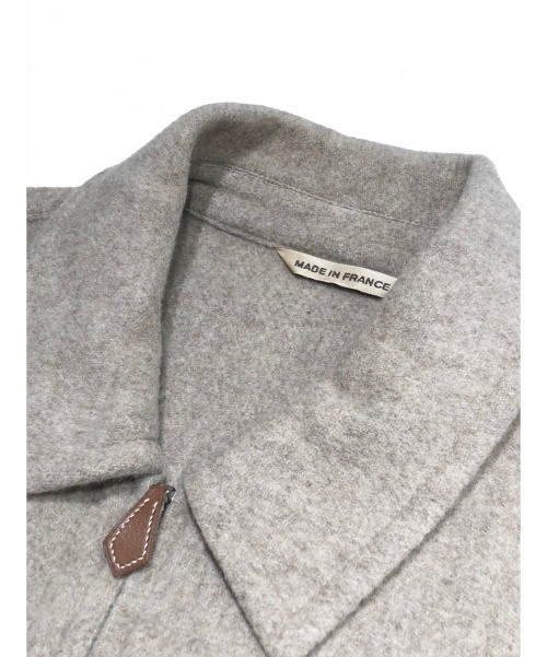 HERMES（エルメス）HERMES (エルメス) カシミア混ジップアップジャケット ベージュ サイズ:50の古着・服飾アイテム