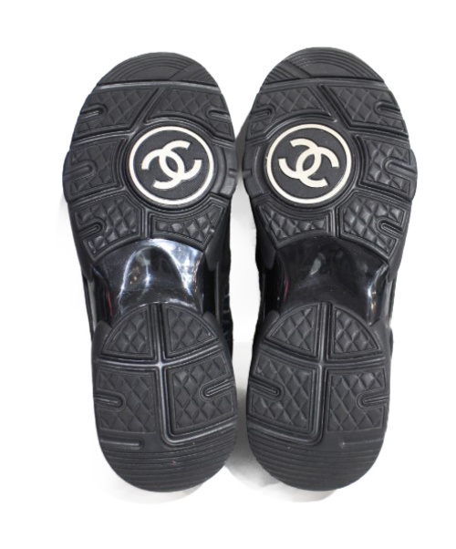 CHANEL（シャネル）CHANEL (シャネル) ミックスファイバースニーカー ブラック サイズ:38 W G34360の古着・服飾アイテム