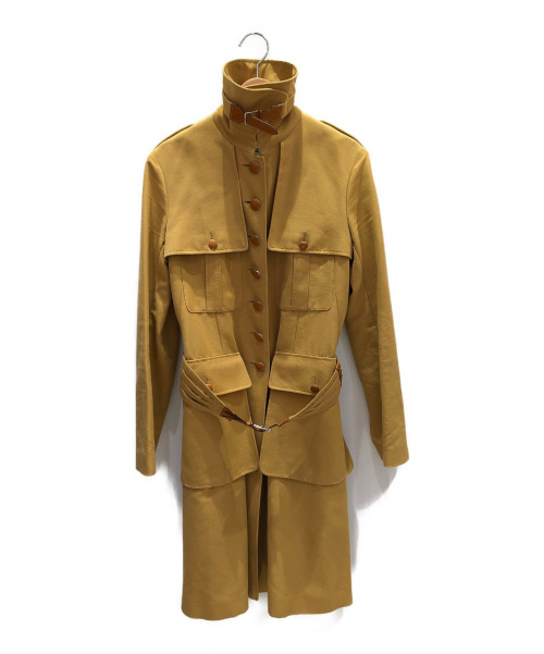 HERMES（エルメス）HERMES (エルメス) ベルト付きコート キャメル サイズ:38 ソルド品の古着・服飾アイテム
