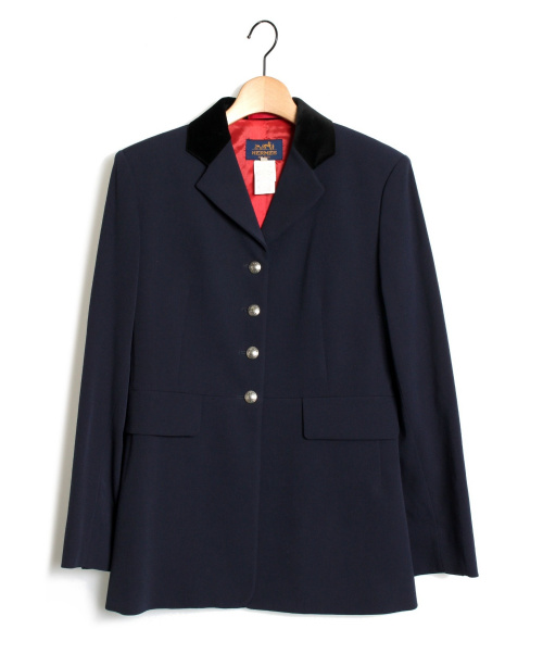 HERMES（エルメス）HERMES (エルメス) [OLD]テーラードジャケット ネイビー サイズ:40の古着・服飾アイテム