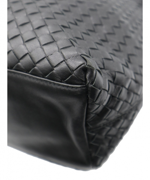 BOTTEGA VENETA（ボッテガベネタ）BOTTEGA VENETA (ボッテガヴェネタ) イントレチャートトートバッグ ブラックの古着・服飾アイテム