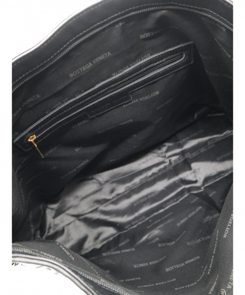 BOTTEGA VENETA（ボッテガベネタ）BOTTEGA VENETA (ボッテガヴェネタ) イントレチャートトートバッグ ブラックの古着・服飾アイテム