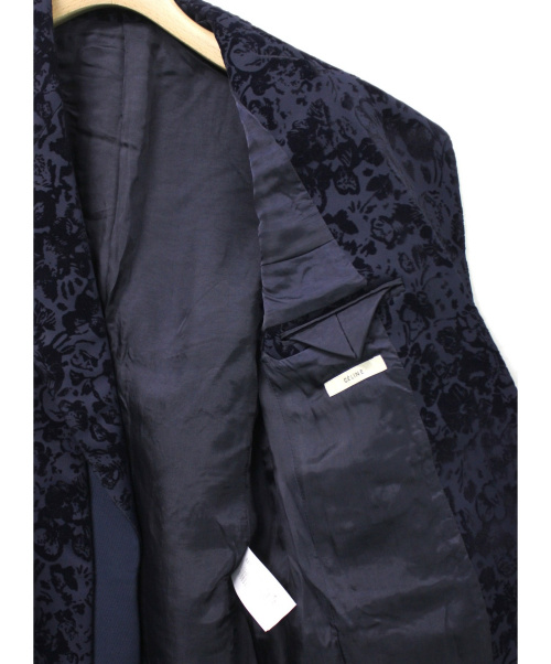 CELINE（セリーヌ）CELINE (セリーヌ) ジャガードコート ネイビー サイズ:38の古着・服飾アイテム