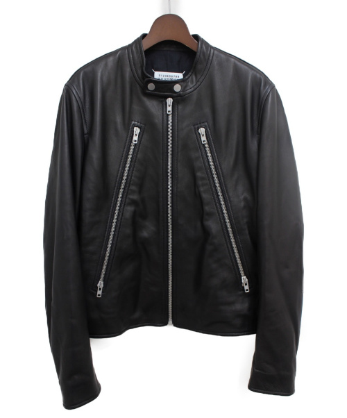 Maison Margiela（メゾンマルジェラ）Maison Margiela (メゾンマルジェラ) 19AW ハの字シングルライダースジャケット ブラック サイズ:52の古着・服飾アイテム