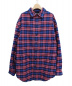 BALENCIAGA（バレンシアガ）の古着「19AW オーバーサイズチェックシャツ」｜ブルー×レッド