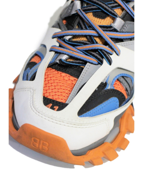 BALENCIAGA（バレンシアガ）BALENCIAGA (バレンシアガ) TRACK TRAINERS ホワイト×オレンジ サイズ:27の古着・服飾アイテム