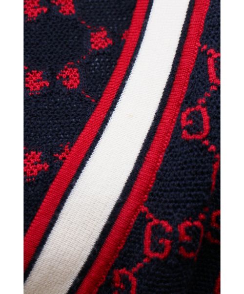 GUCCI（グッチ）GUCCI (グッチ) 19SS ジャガードカーディガン ネイビー サイズ:Sの古着・服飾アイテム