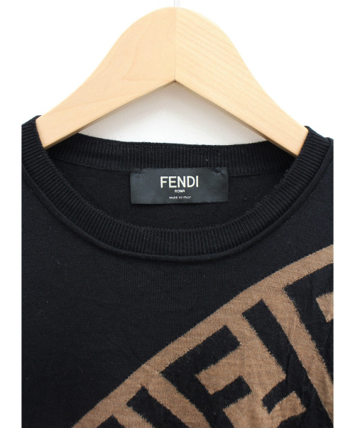 FENDI（フェンディ）FENDI (フェンディ) フロントロゴニット ブラック サイズ:48の古着・服飾アイテム