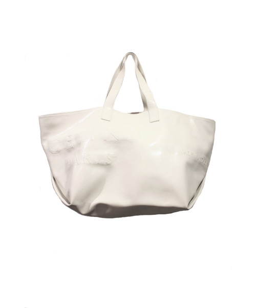 CELINE（セリーヌ）CELINE (セリーヌ) メイドイントートバッグ ミディアムカバ オフホワイト サイズ:ミディアム ミディアムカバ F-SL-1158の古着・服飾アイテム