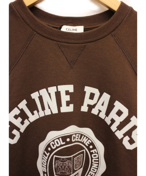 CELINE（セリーヌ）CELINE (セリーヌ) フロッククラシックスウェット ブラウン サイズ:Mの古着・服飾アイテム