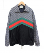 GUCCIグッチ）の古着「オーバーサイズテクニカルジャージージャケット」｜ネイビー