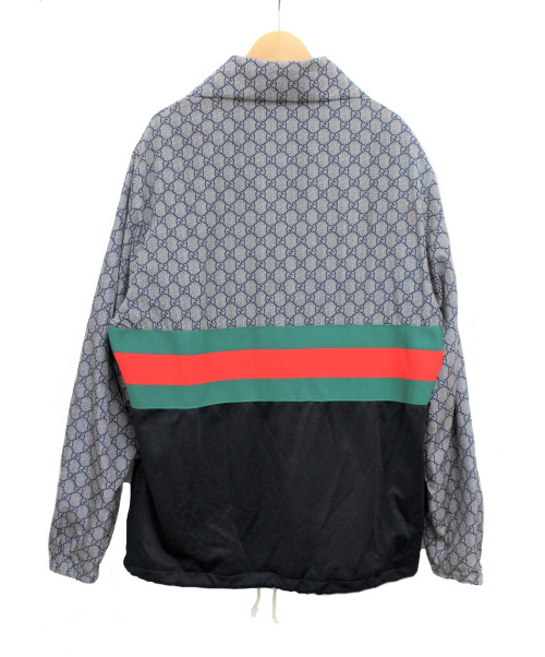 GUCCI（グッチ）GUCCI (グッチ) オーバーサイズテクニカルジャージージャケット ネイビー サイズ:Sの古着・服飾アイテム