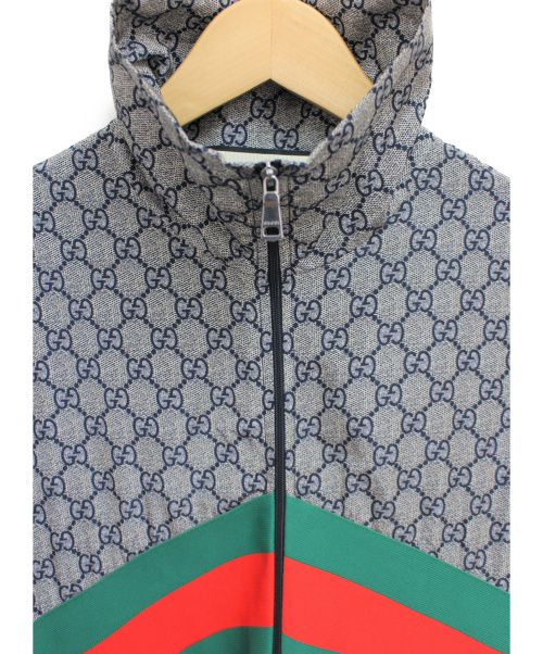 GUCCI（グッチ）GUCCI (グッチ) オーバーサイズテクニカルジャージージャケット ネイビー サイズ:Sの古着・服飾アイテム