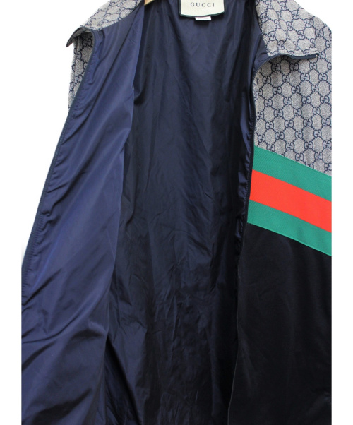 GUCCI（グッチ）GUCCI (グッチ) オーバーサイズテクニカルジャージージャケット ネイビー サイズ:Sの古着・服飾アイテム