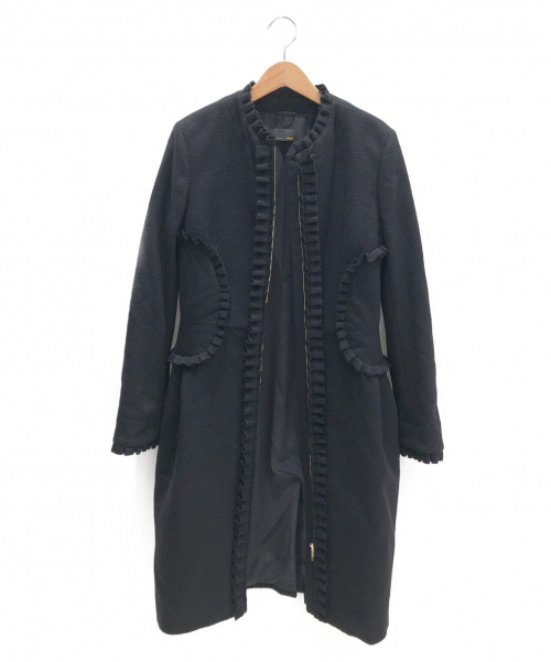FENDI（フェンディ）FENDI (フェンディ) カシミヤロングコート ブラック サイズ:40の古着・服飾アイテム