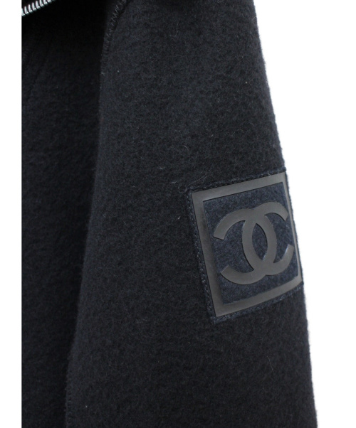 CHANEL（シャネル）CHANEL (シャネル) ウールジップジャケット ブラック サイズ:36の古着・服飾アイテム