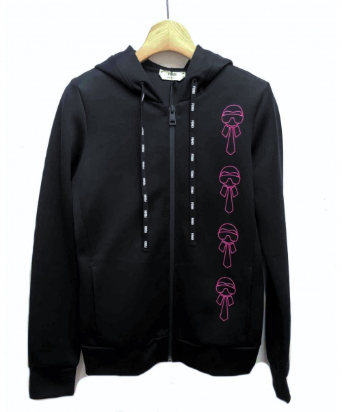 FENDI（フェンディ）FENDI (フェンディ) ジップパーカー ブラック サイズ:38の古着・服飾アイテム