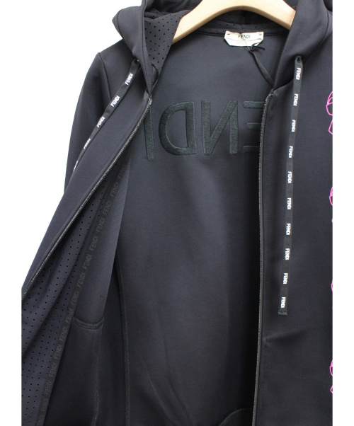 FENDI（フェンディ）FENDI (フェンディ) ジップパーカー ブラック サイズ:38の古着・服飾アイテム