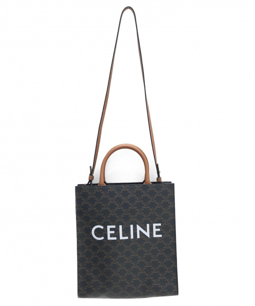 CELINE（セリーヌ）CELINE (セリーヌ) スモールバーティカルカバ ブラック サイズ:スモール 2wayショルダーバッグ トリオンフの古着・服飾アイテム